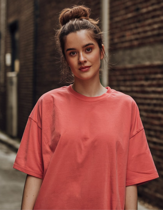 Coral Oversized T-Shirt