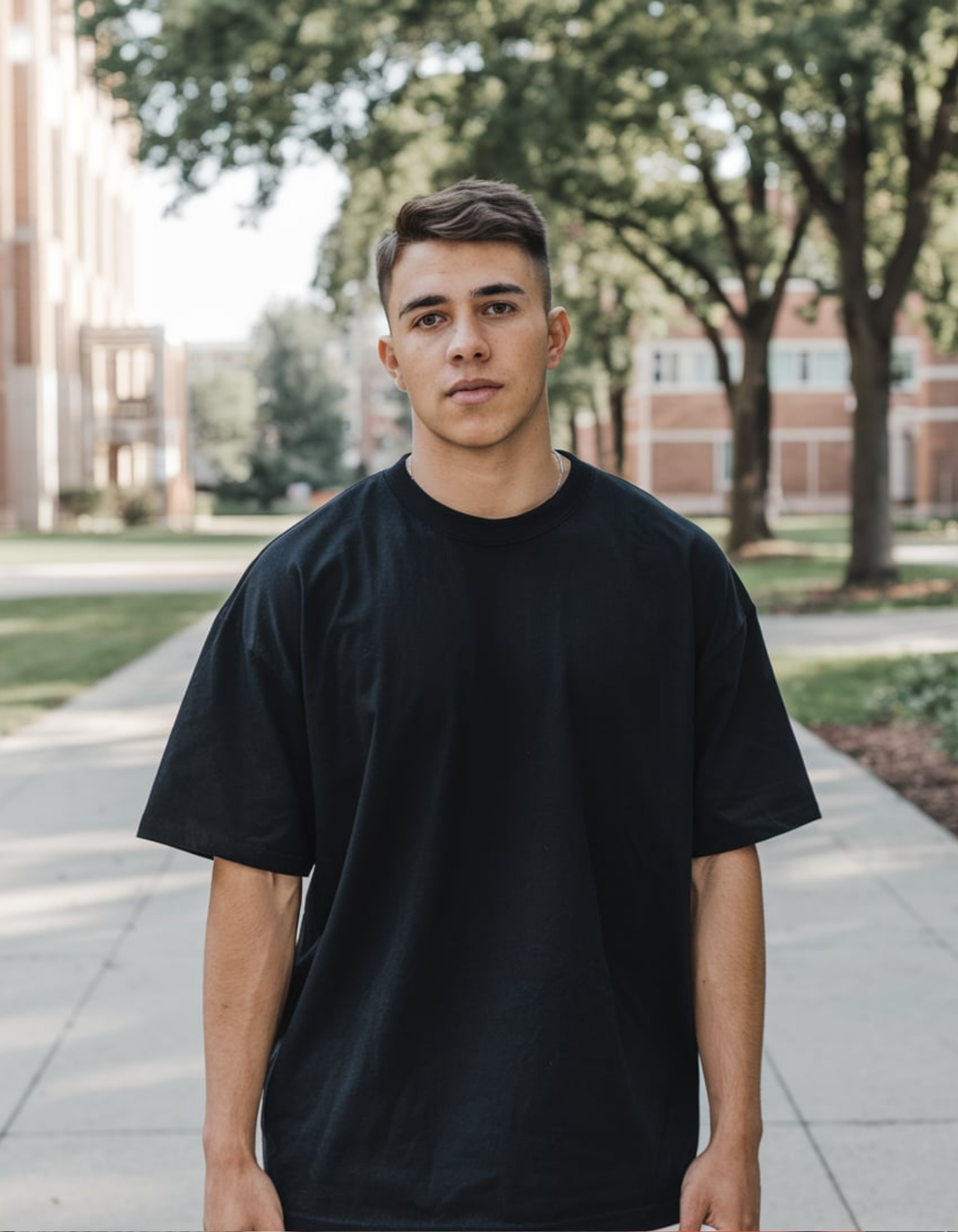 French Terry Solids Oversized T-Shirt