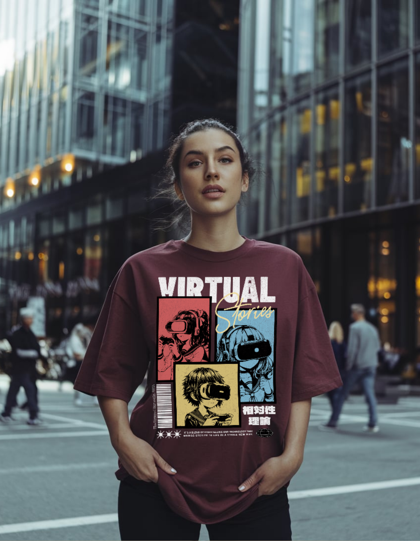 Virtual Stories Oversized T-Shirt