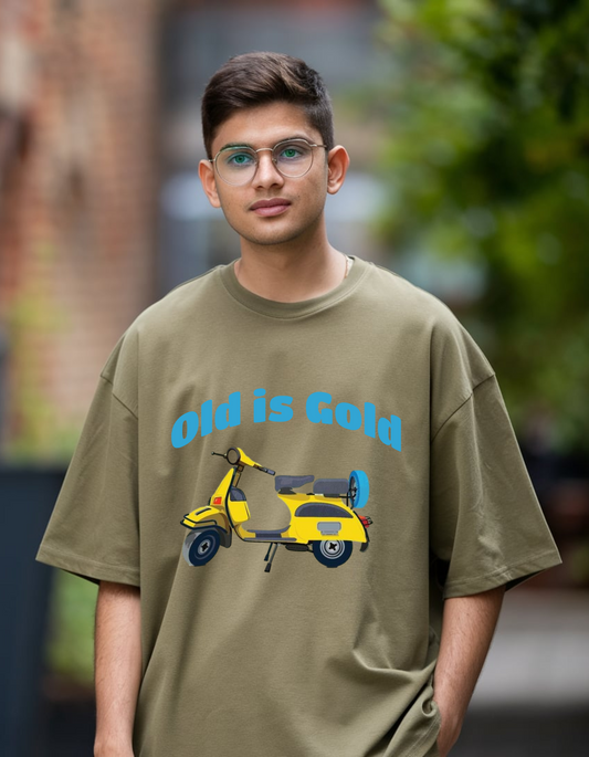 Chetak Gold Oversized T-Shirt