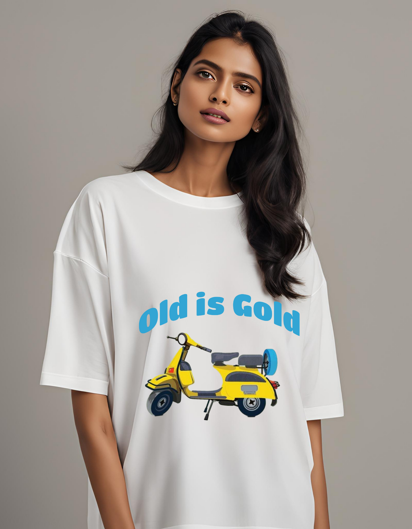 Chetak Gold Oversized T-Shirt
