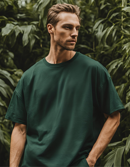 Bottle Green Oversized T-Shirt