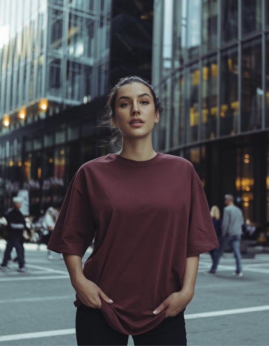 Maroon Oversized T-Shirt