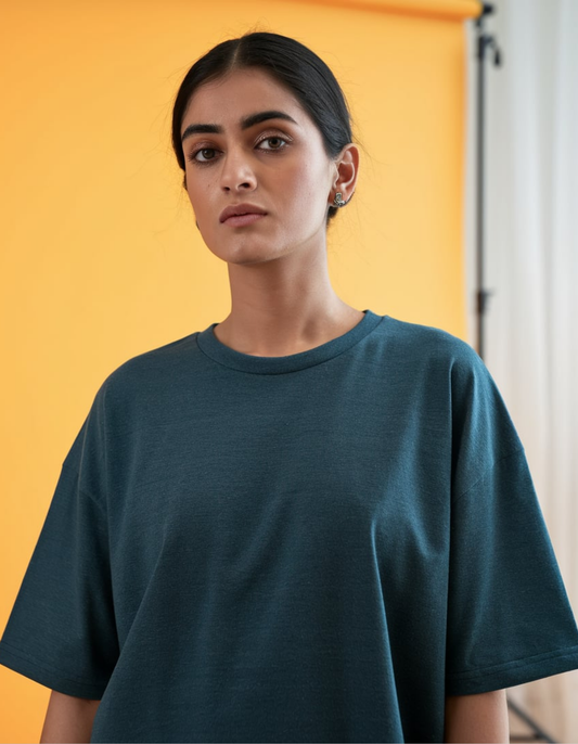Petrol Blue Oversized T-Shirt
