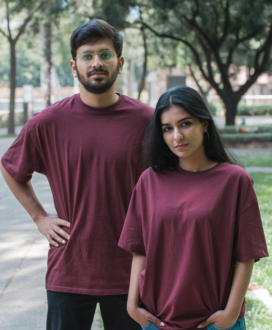 Unisex Solid Combo Maroon - 2 pack