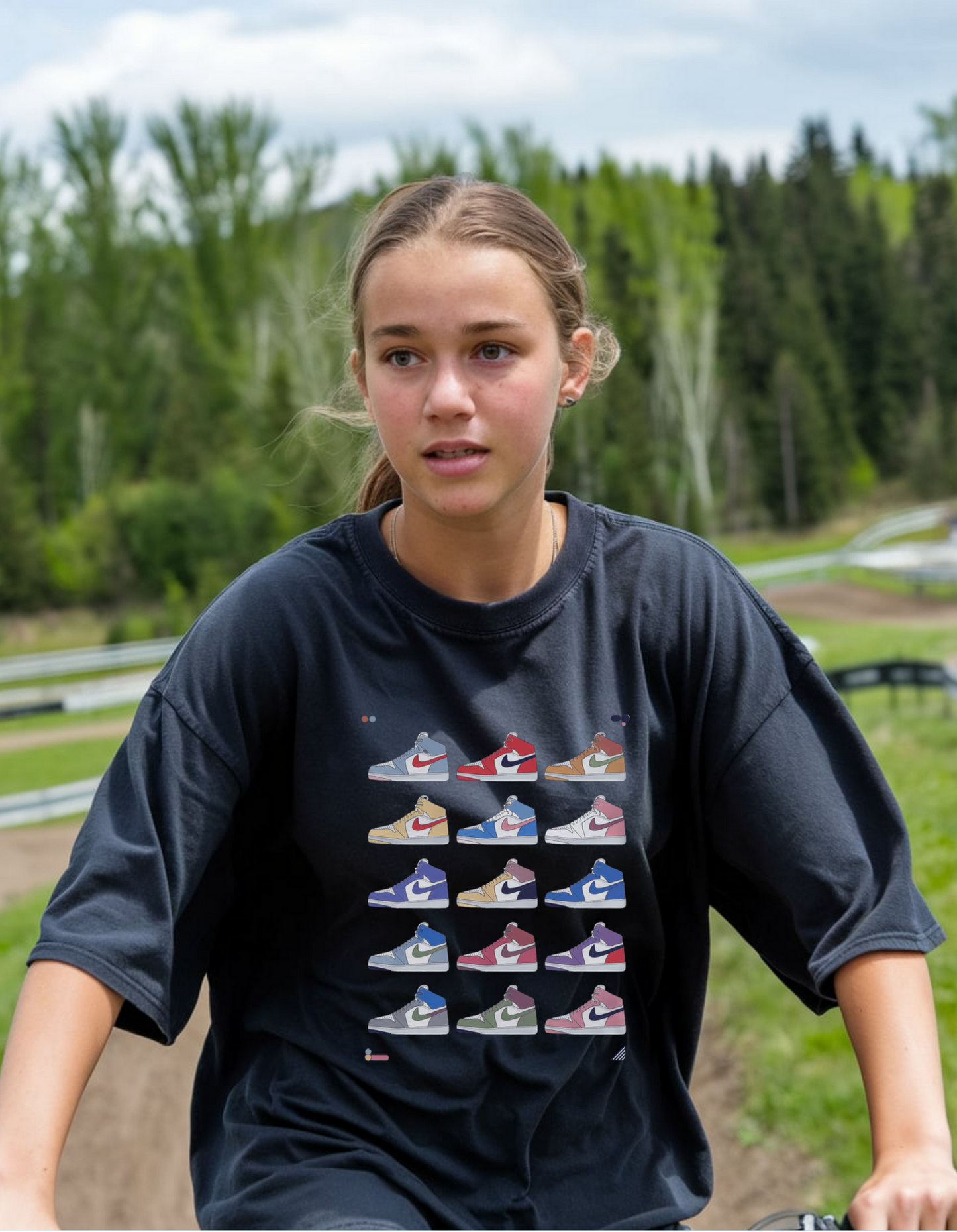 Retro SneakerBoard Oversized T-Shirt