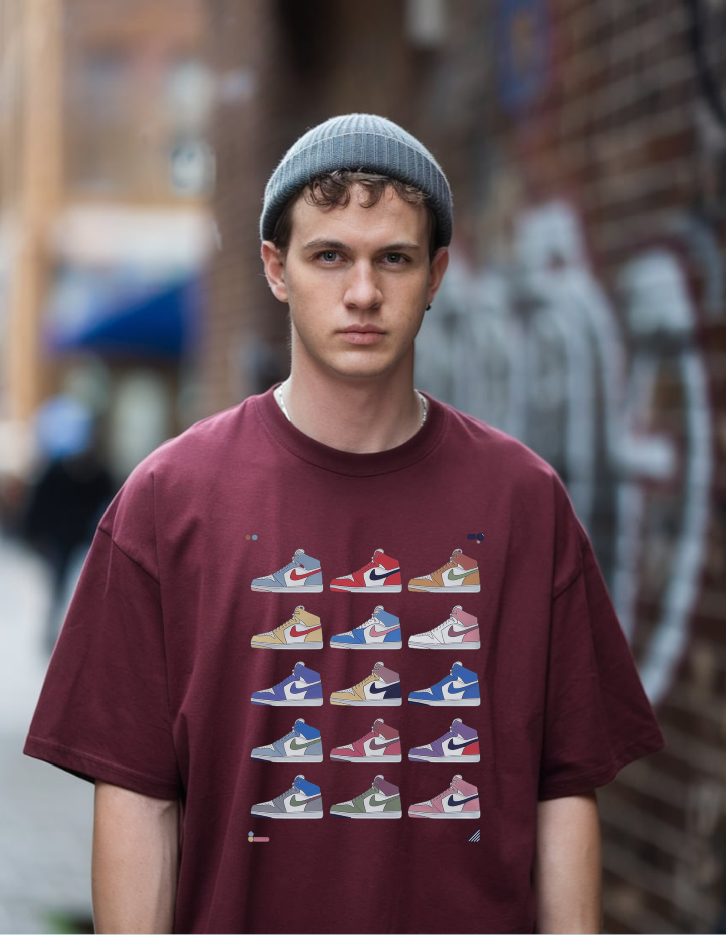 Retro SneakerBoard Oversized T-Shirt