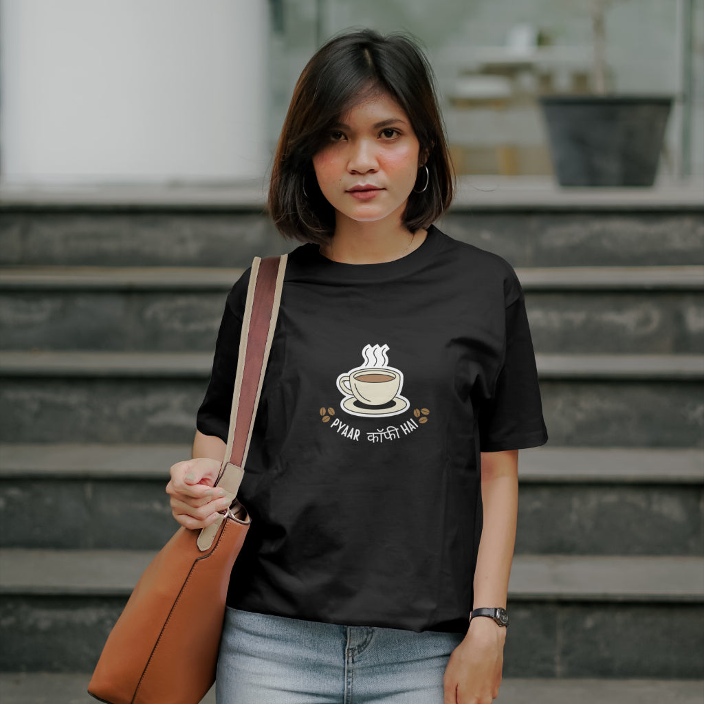 Coffee Pyaar Unisex Classic Oversized T-Shirt