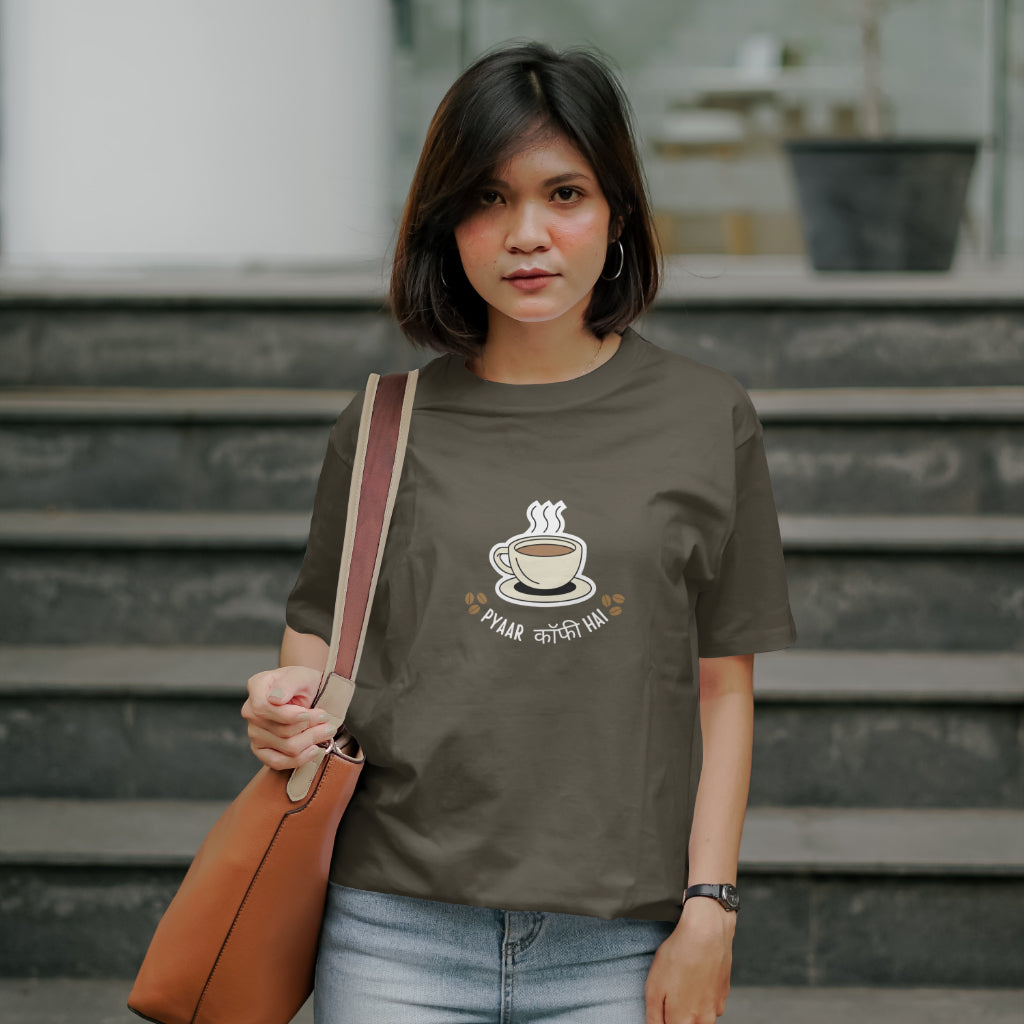 Coffee Pyaar Unisex Classic Oversized T-Shirt